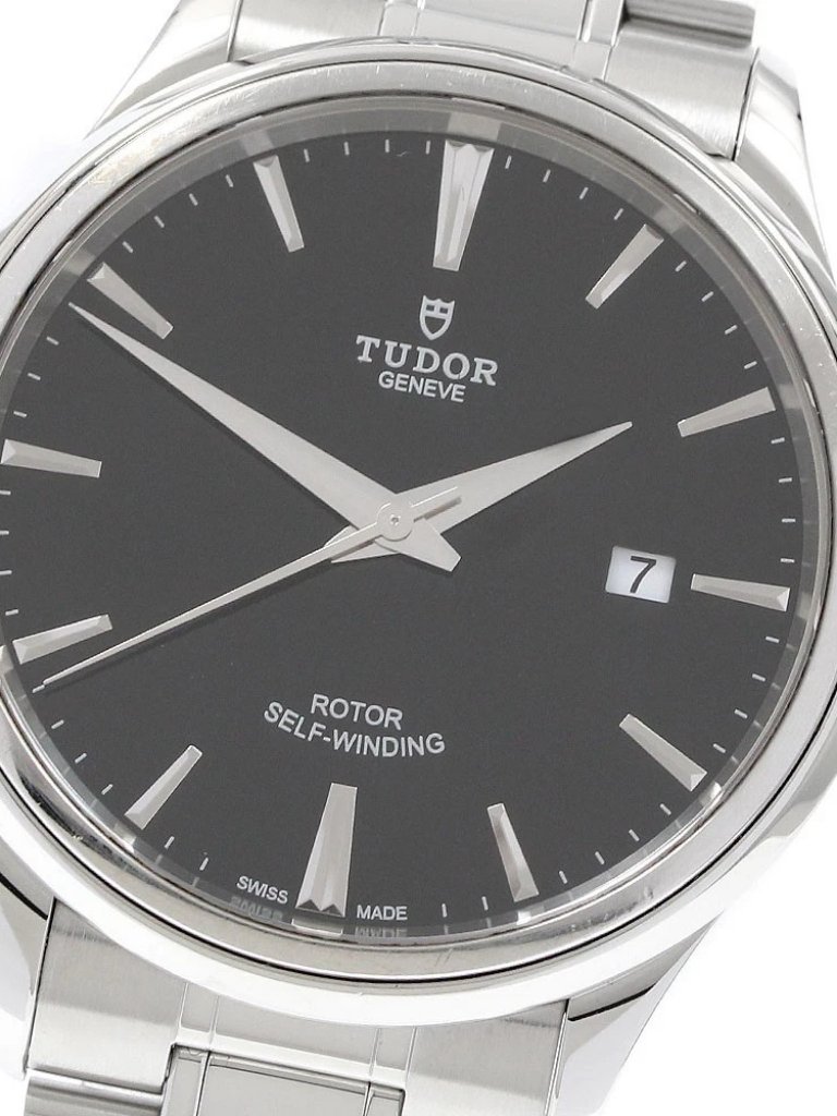 Tudor Style 12700 Date Black Dial Automatic Mens Watch